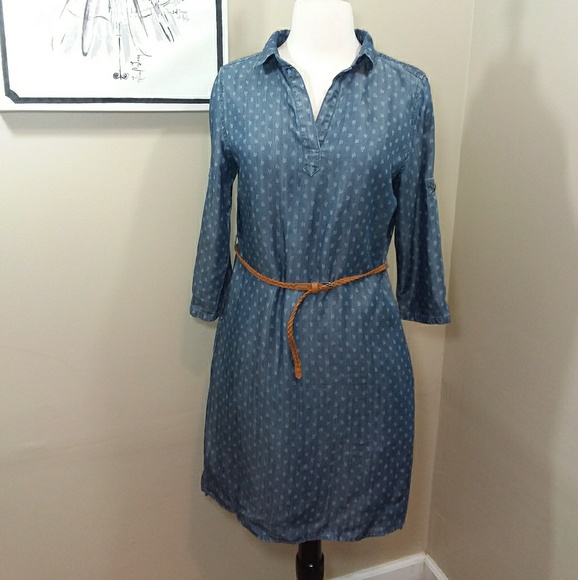 Kenneth Cole Reaction Tencel Belted Dress - Picture 1 of 7